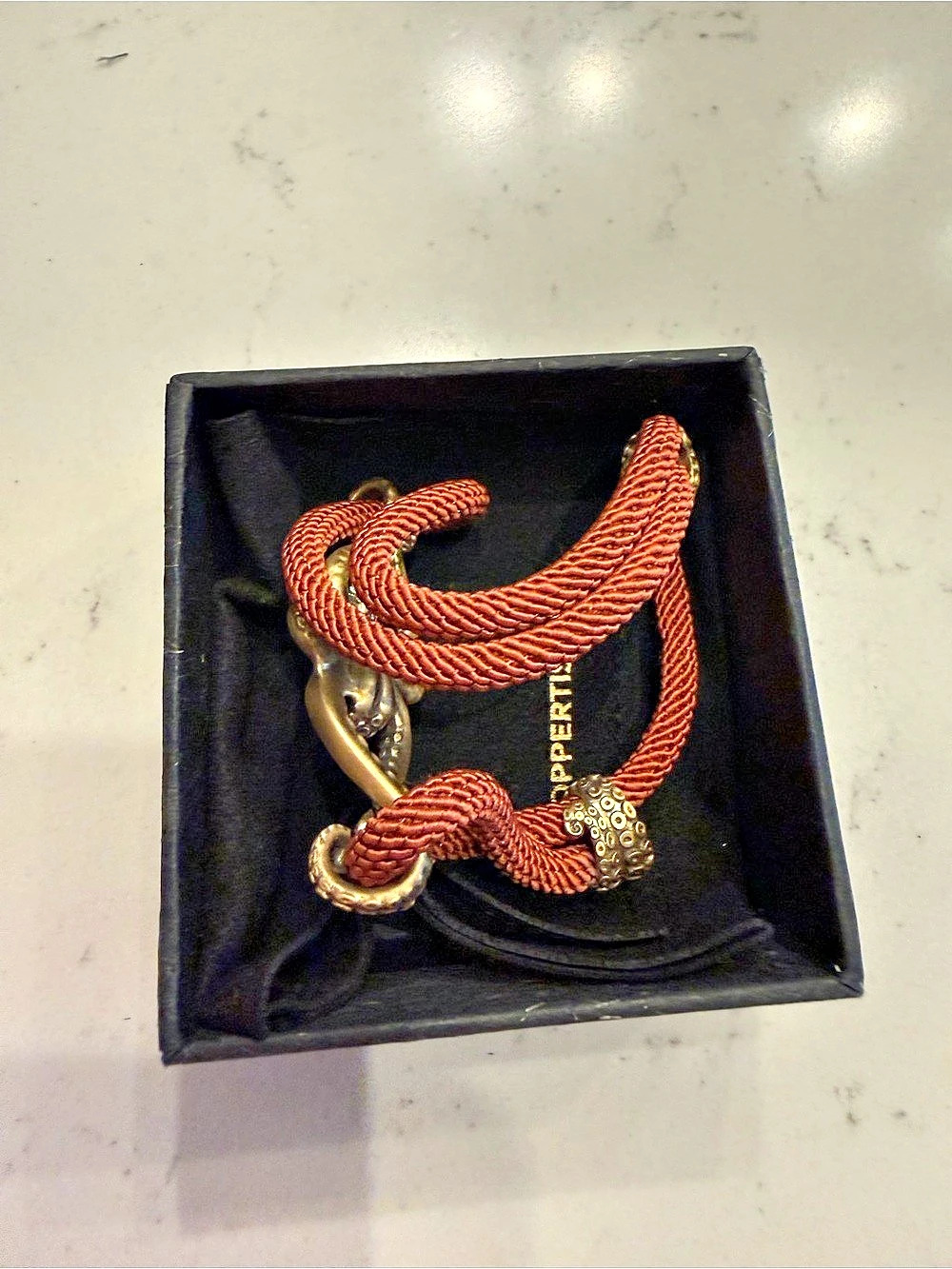 Coppertist.wu Tree Boa Rope Bracelet Brown & Gold